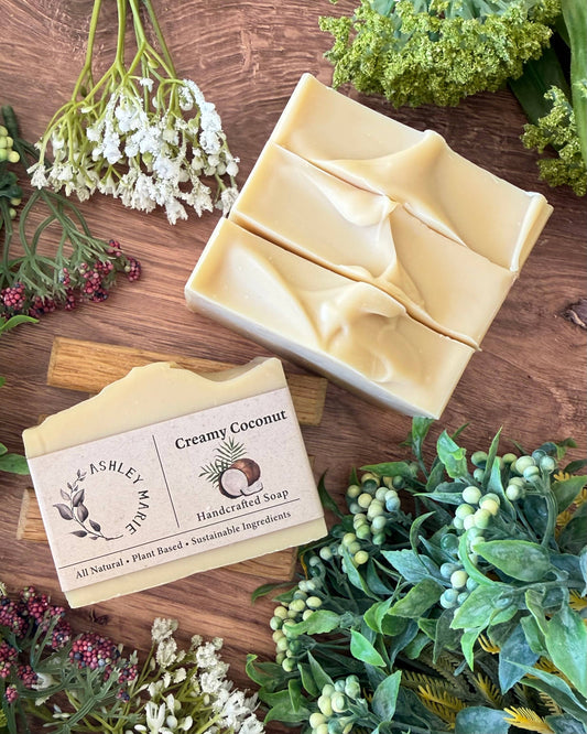 Creamy Coconut Bar Soap | Moisturizing Handmade Artisan