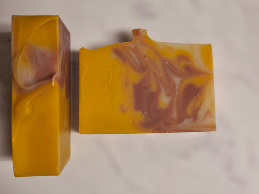 Sweet Orange Hibiscus Bar Soap | Uplifting Handmade Artisan